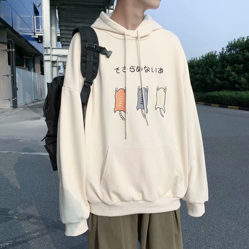2 Colors【M-XXL】Sweatshirt personality Printing Long Sleeve Hoodie Sweater Coat Couple Outfit Casual Outerwear Loose | BigBuy360 - bigbuy360.vn