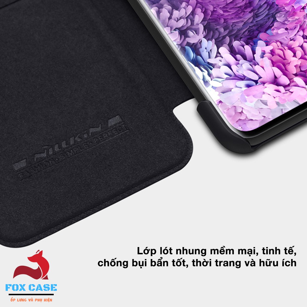 Ốp lưng bao da S21, S21 Plus, S21 Ultra Nillkin Leather Case QIN chính hãng - Fox Case