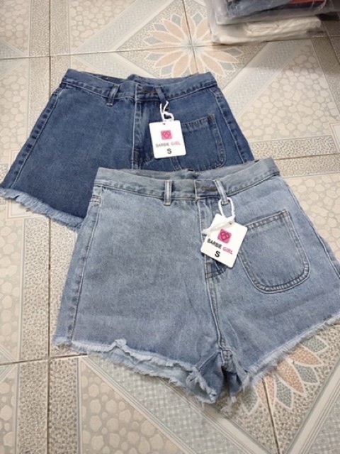 [ Mã FAMAYWA giảm 10K đơn 50K] Quần short bò túi lệch_tua gấu | BigBuy360 - bigbuy360.vn