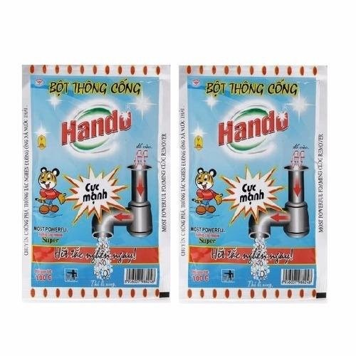 Bộ 4 gói bột thông cống 100g nội địa Hando TI313