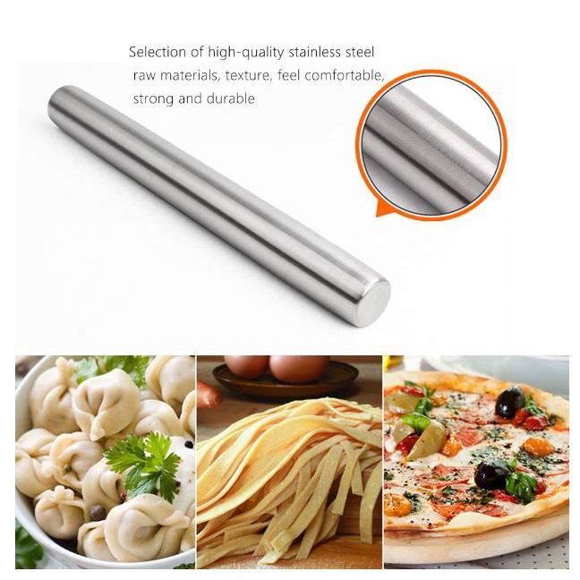 Dụng cụ lăn bột inox304 Nanichino 32cm loại cao cấp