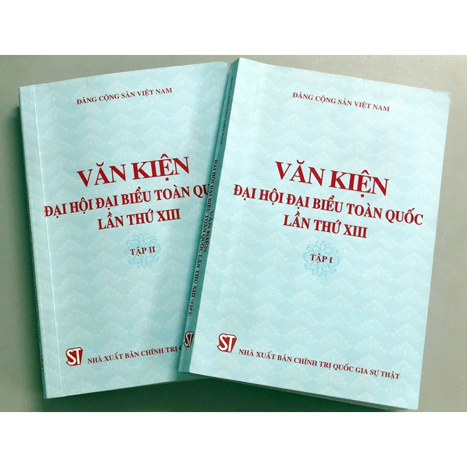 Sách - Văn kiện Đại hội đại biểu toàn quốc lần thứ XIII Tập I + II