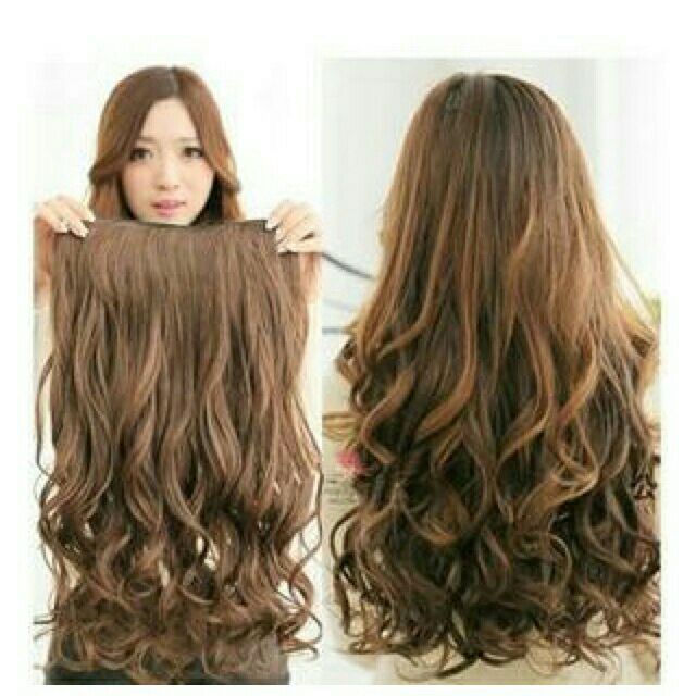 Tóc kẹp 6 phím xoăn lọn dài hqs60