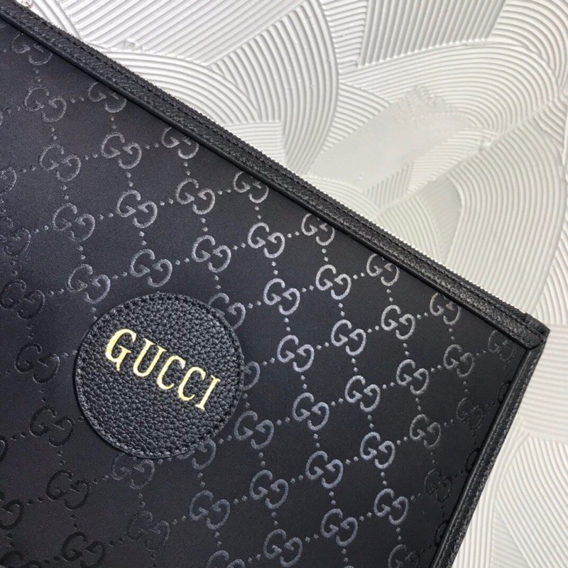 ví cầm tay nam Gucci GC Supreme da thật in họa tiết cao cấp