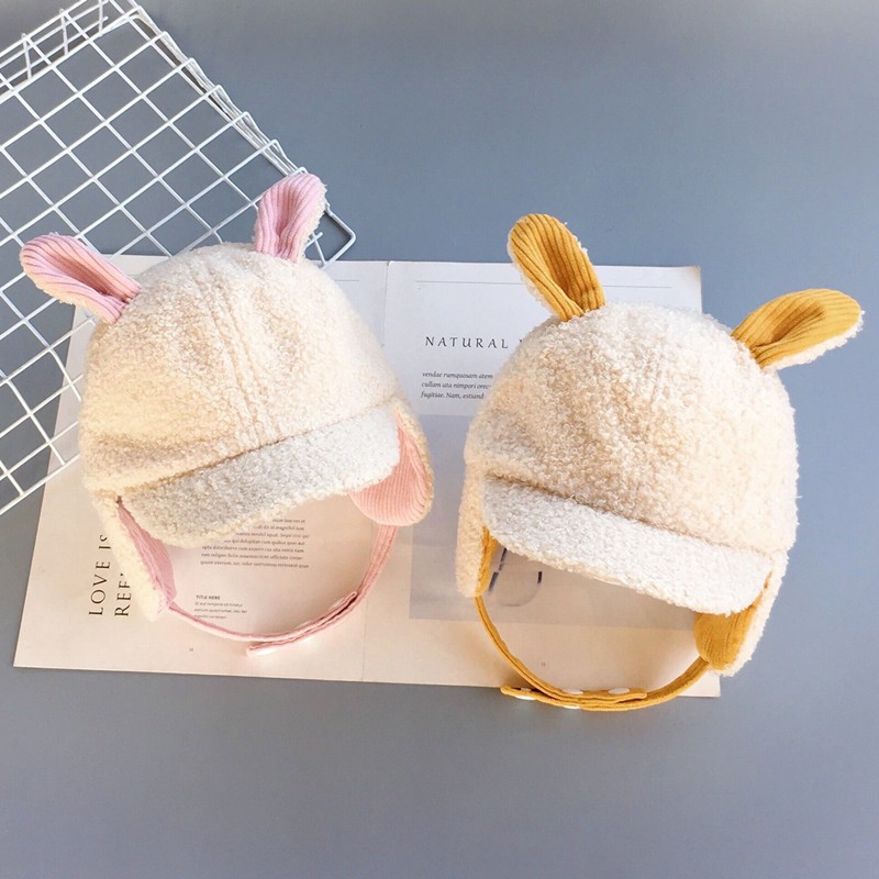 Mũ Tai Thỏ Giữ Ấm Đáng Yêu Cho Bé