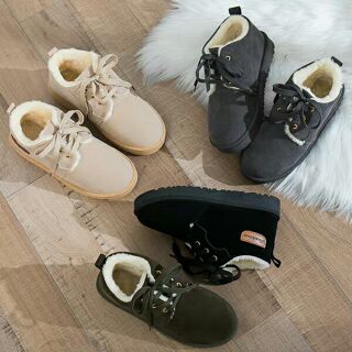 Giày da lộn lót lông siêu ấm kèm ảnh thật k qua chỉnh sửa