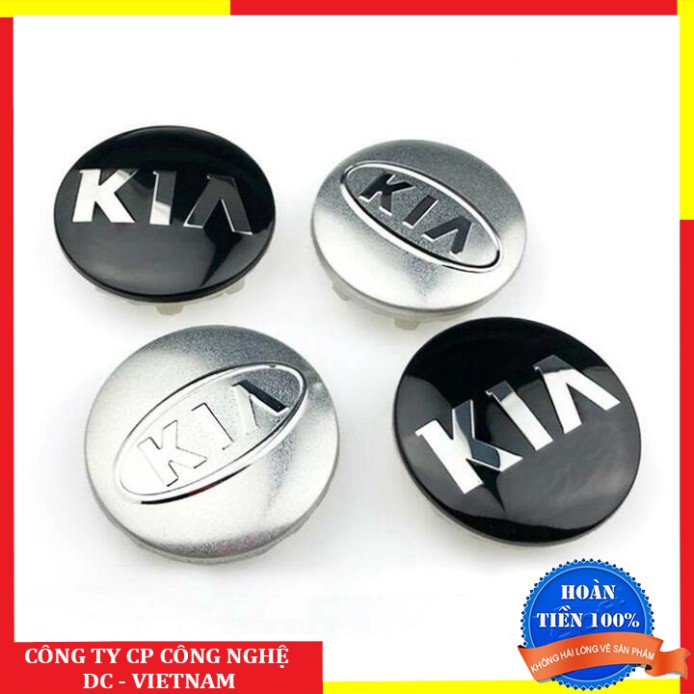 Sản phẩm  Logo chụp mâm, ốp lazang bánh xe ô tô Kia KIA-58 đường kính 58mm, Nhựa ABS - 01 chiếc ..