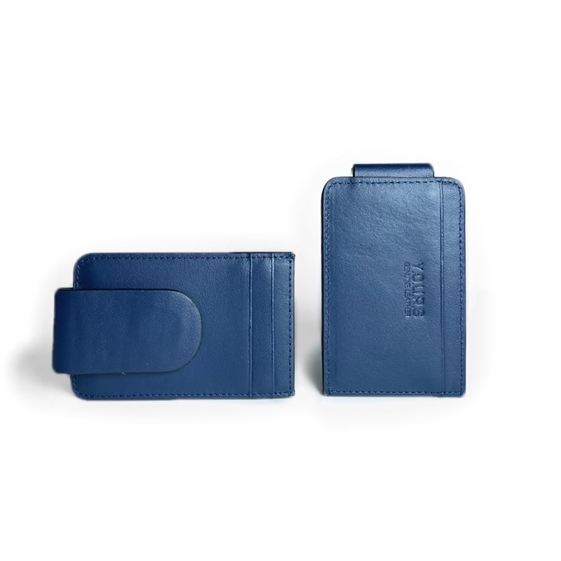 Ví kẹp tiền nam châm da thật YOURS, ví kep tiền có ngăn đựng thẻ, ví khắc tên theo yêu cầu