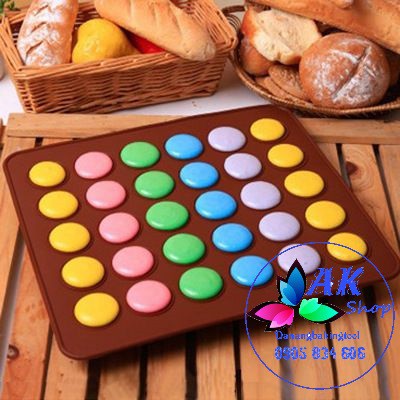 KHAY NƯỚNG SILLICON MACARON