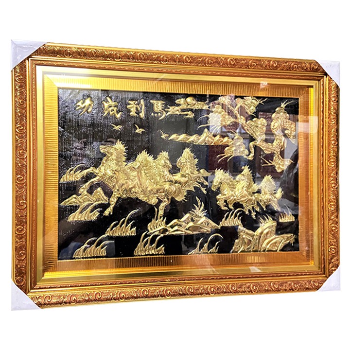 Tranh Mã Đáo Thành Công Bằng Đồng Cao 55x75cm