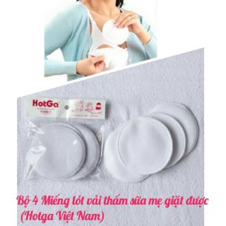 Bộ 4 miếng lót vải thấm sữa Mẹ giặt được - Hotga Việt Nam
