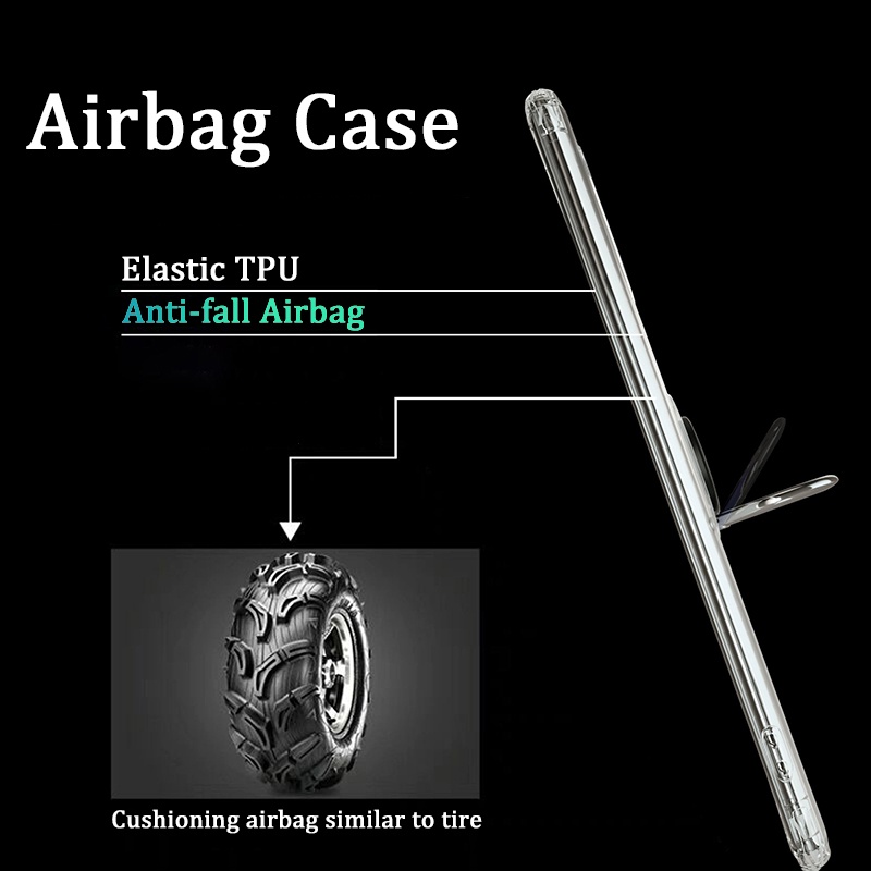 Ốp Điện Thoại Dẻo Trong Suốt Có Túi Khí Chống Sốc & Giá Đỡ Từ Tính Nothing Phone 1