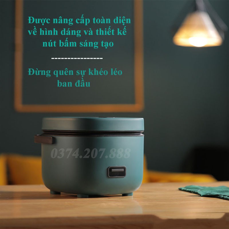 Nồi Cơm Điện Đa Năng Mini  1,2L  (Nấu Cháo, Chưng, Hấp, Luộc...)