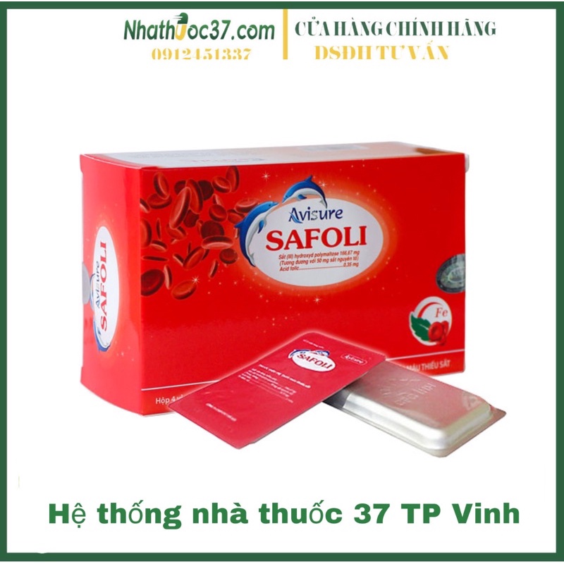 Bổ sung sắt hữu cơ cho bà bầu Avisure Safoli 30 viên