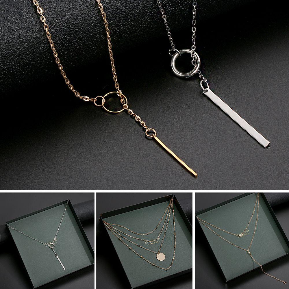 Vòng Cổ Choker Nhiều Lớp Mặt Hình Học Bằng Hợp Kim Đồng Thời Trang Phong Cách Boho Cho Nữ