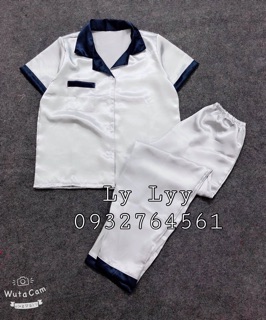 ĐỒ BỘ LỤA PHỐI PIJAMA - TAY CỘC QUẦN DÀI