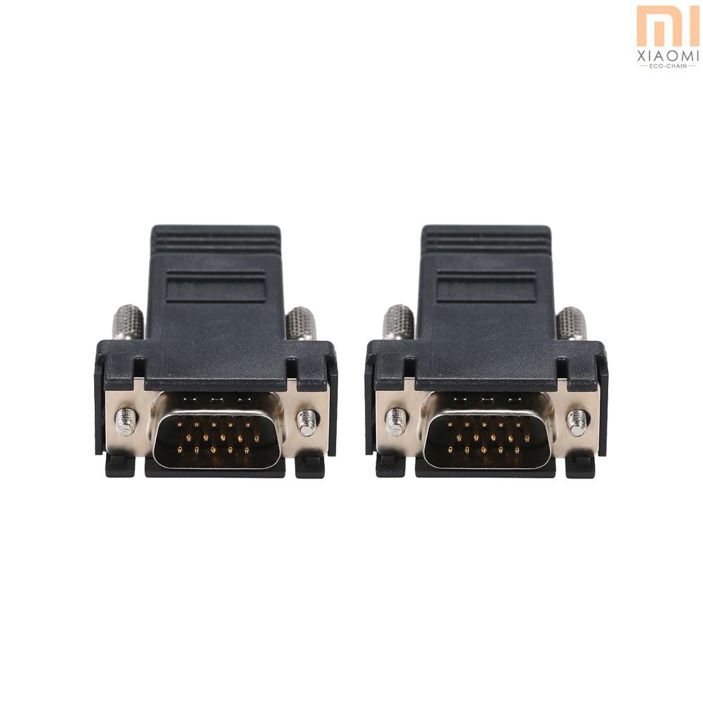 Bộ 2 Đầu Chuyển Vga Sang Rj45 Female Sang Lan Cat5 Cat5E Rj45 Ethernet