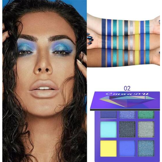 [Hàng mới về] Bảng phấn mắt tông tím sequin thời trang cho nữ