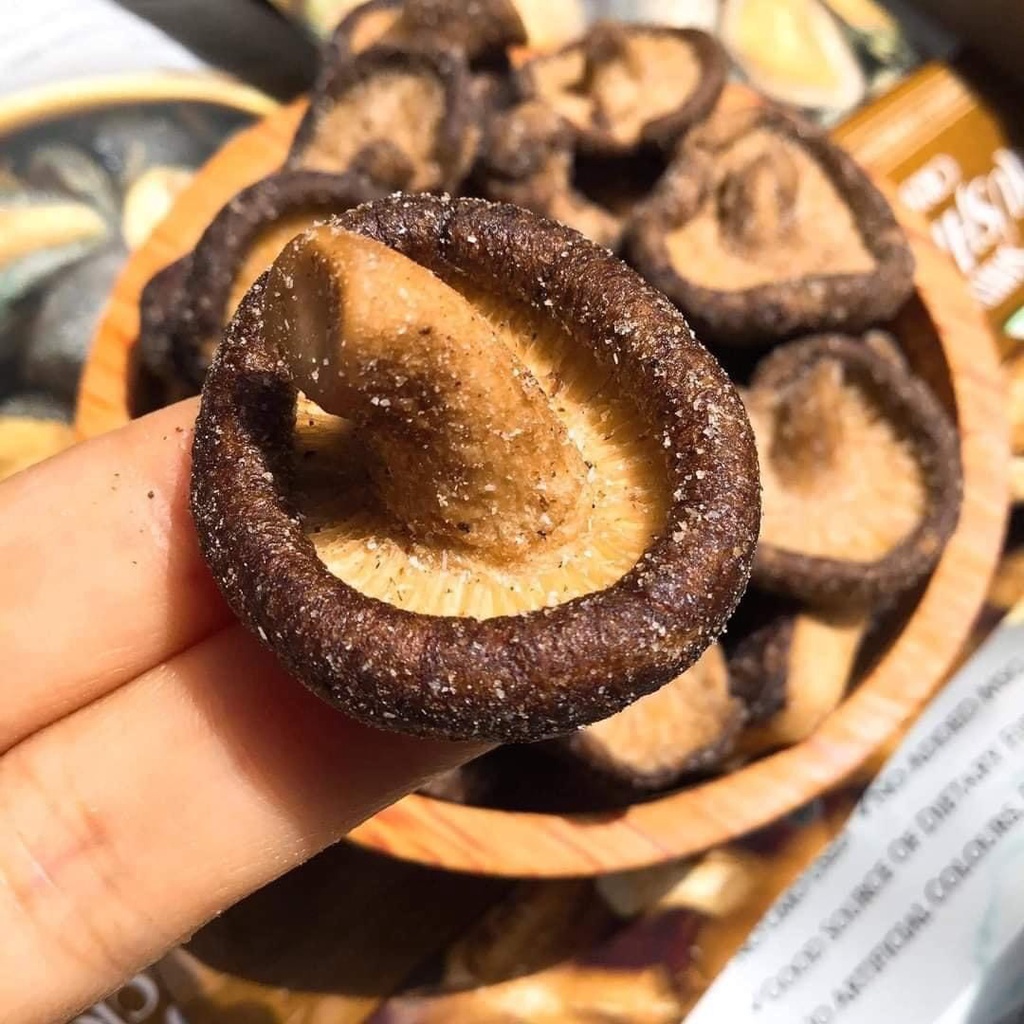SNACK NẤM ĐÔNG CÔ SẤY KHÔ DJ&A SHIITAKE MUSHROOM CRISPS 225G ÚC