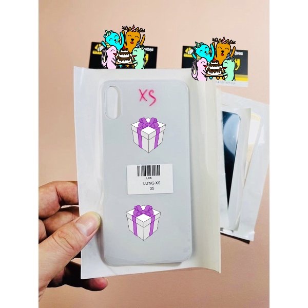 MIẾNG DÁN Kính cường lực lưng mặt sau ĐỔI MÀU THEO MÁY iPho X XS ( Không cần tách viền Camera ) , trong suốt