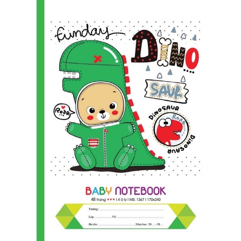 VỞ 4 Ô LY HẢI TIẾN 48 TRANG BABY CAO CẤP