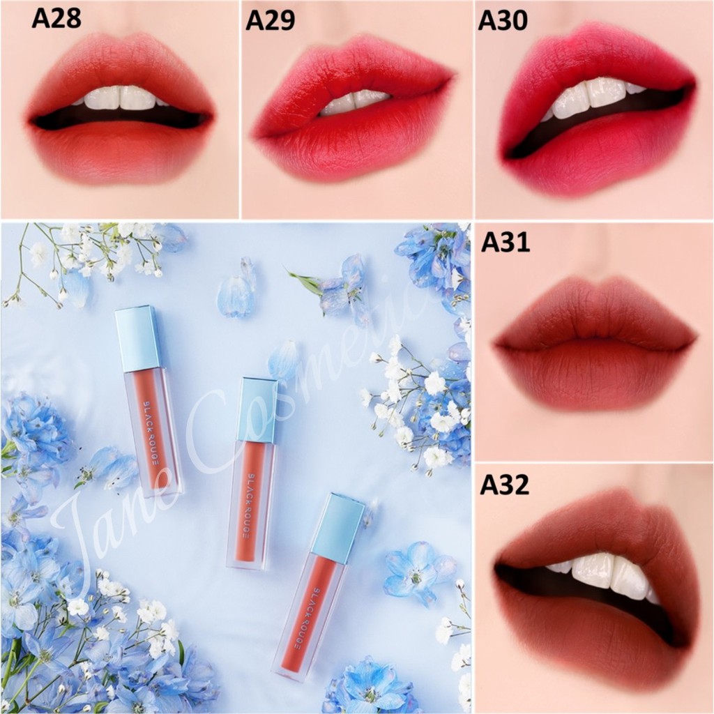 Son Kem Lì Black Rouge Air Fit Velvet Tint Mịn Môi #A31 Dry Daisy Đỏ Nâu Trầm Cuốn Hút