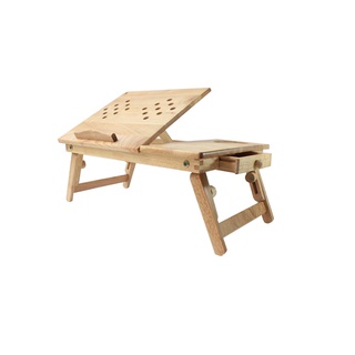 Bàn Laptop đa năng minhlongwood - Gỗ cao su - Tăng giảm chiều cao