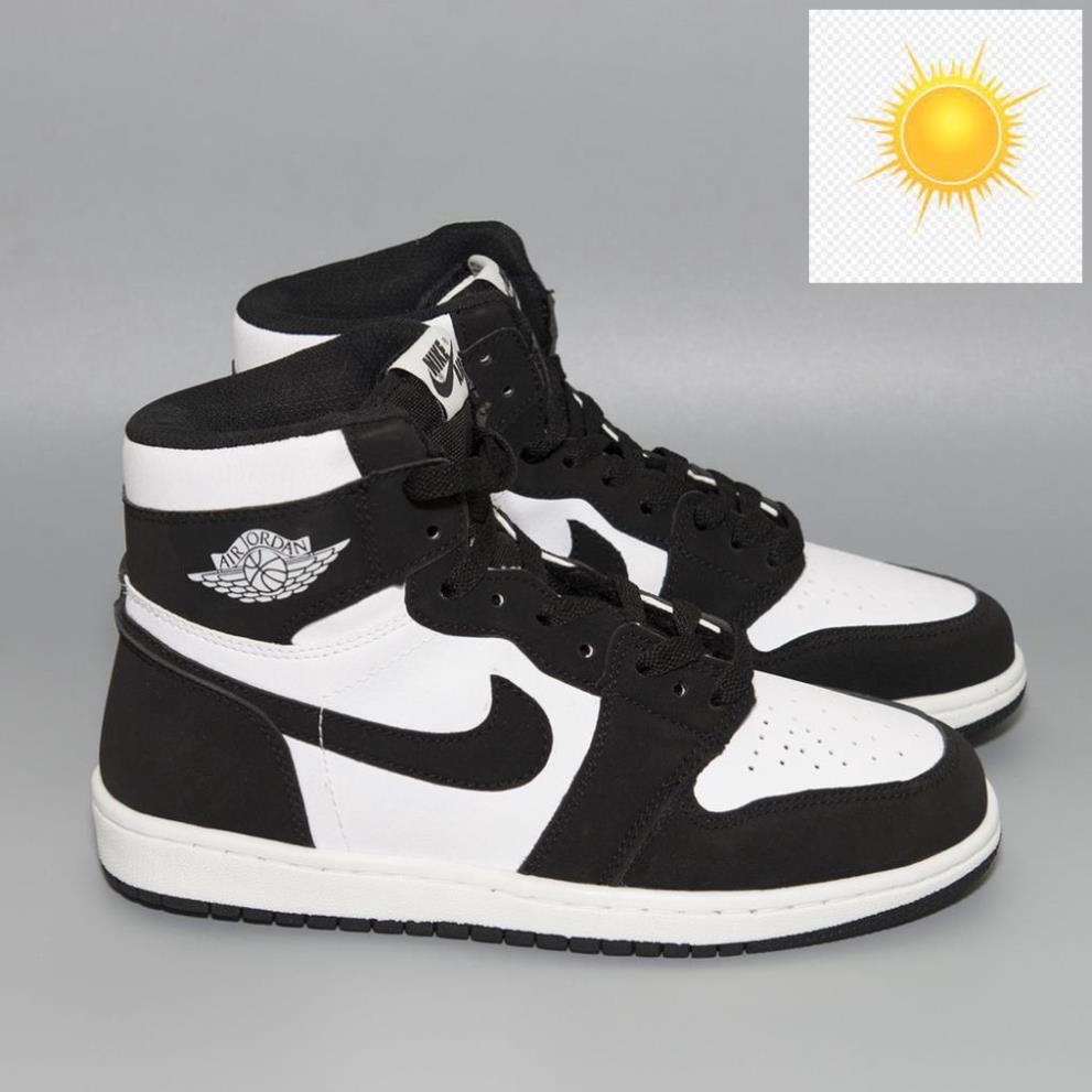 ✍️🤳 Giày Jordan cổ cao nam nữ đen trắng, giày sneaker Nike Air Jordan 1 JD 1 Panda cổ cao 2021 _J&* ✍️🤳