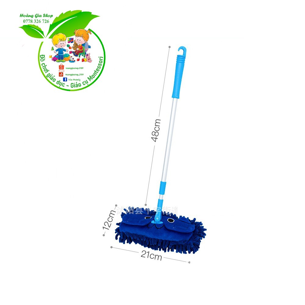 Bộ chổi hót và cây lau nhà cho bé