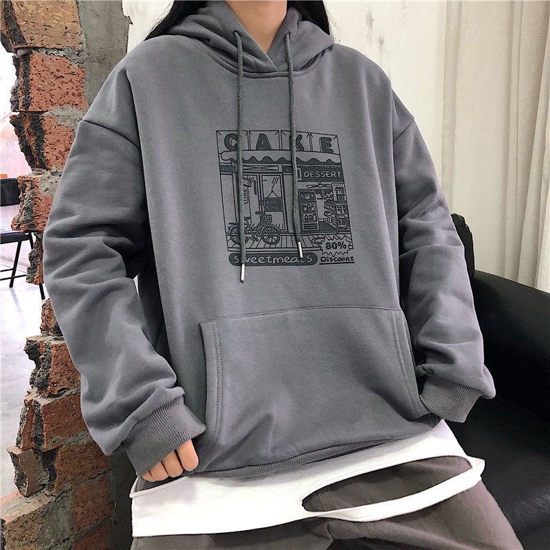 [Áo hoodie nữ unisex] Áo hoodie nữ form rộng unisex trơn màu đen xám nâu chất nỉ đẹp 2021