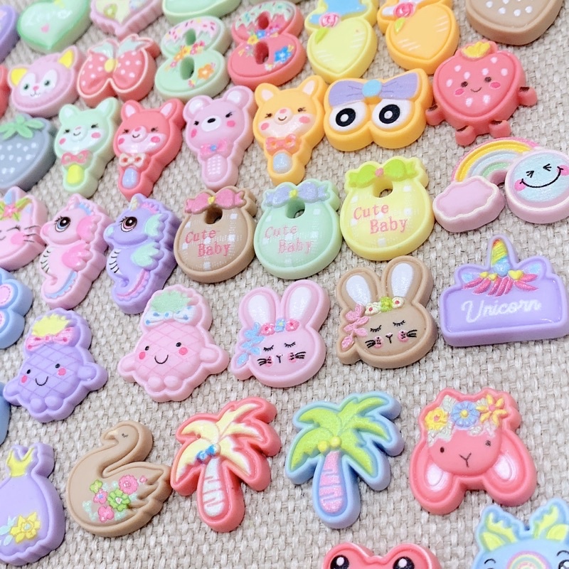 Charm slime/ Dụng Cụ Charm Trang Trí Hình ảnh Sinh động Viền 1 - 01 Cái