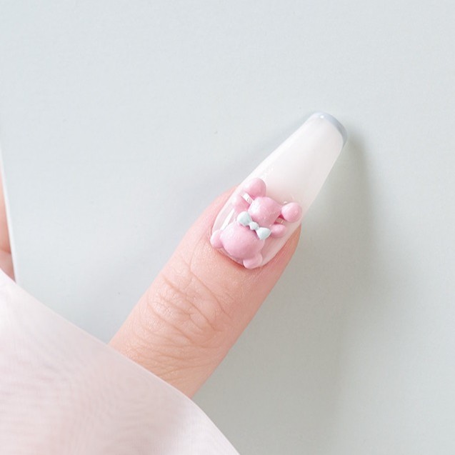 Charm Gấu Kẹo Hàn Quốc Trang Trí Móng Siêu Dễ Thương