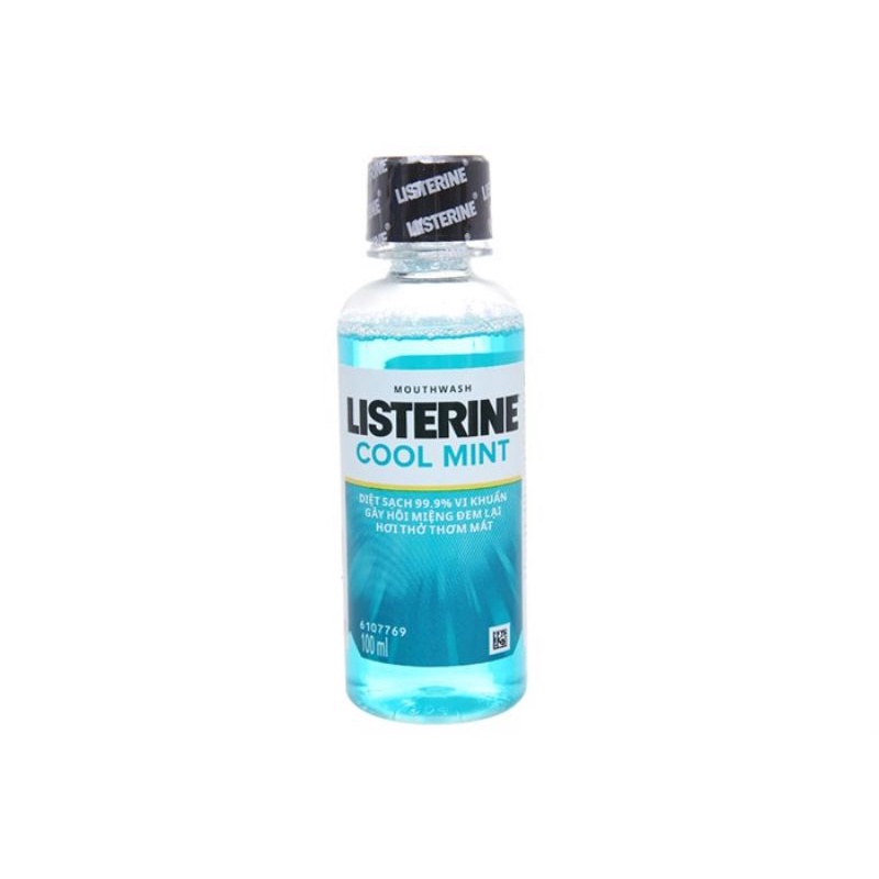 Nước súc miệng hơi thở thơm mát listerine cool mint mouthwash chai 750ml,250ml,100ml