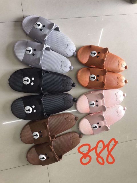 Dép gấu mềm trẻ em người lớn