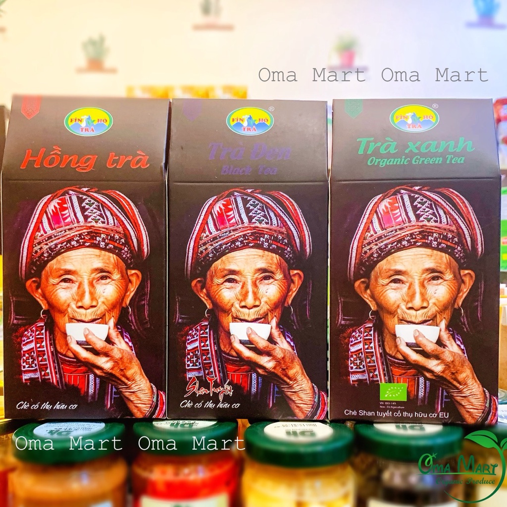 Trà Shan Tuyết Hữu cơ Fìn Hò 100gr (Trà đen, Trà xanh, Hồng Trà)