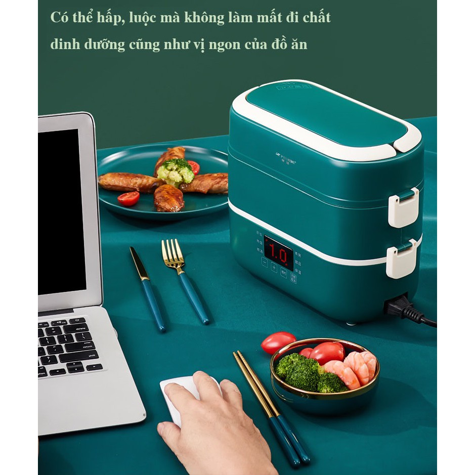 Hộp cơm cắm điện, nấu ăn thông minh Peskoe lõi sứ