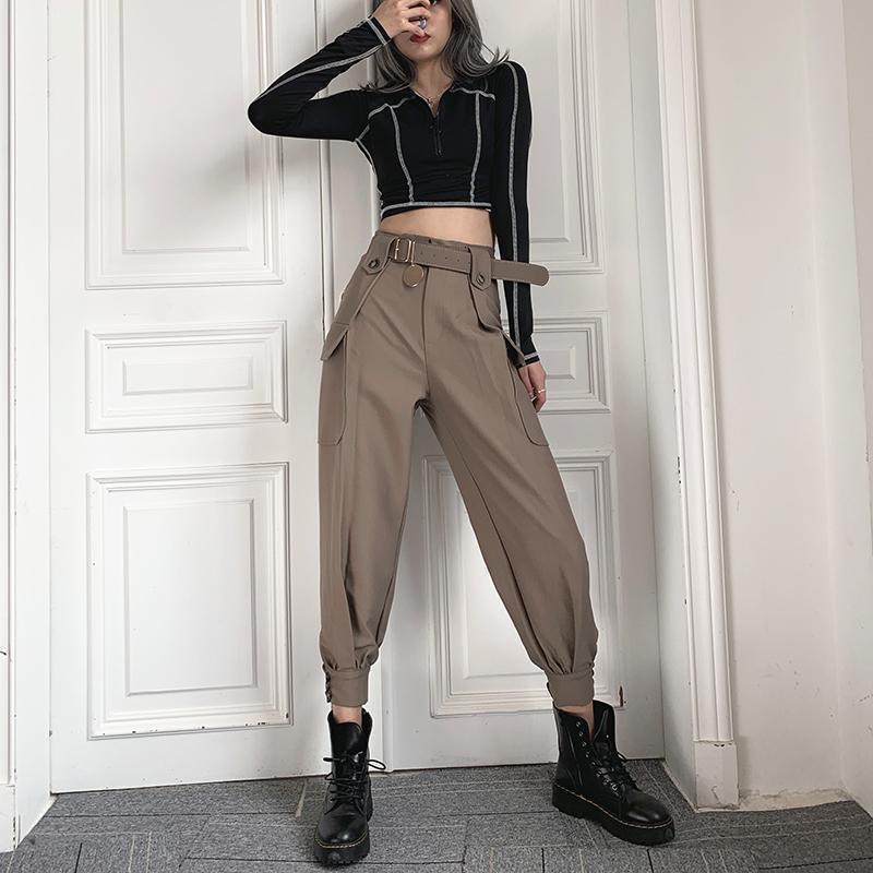 Quần Baggy Nữ Túi Hộp Thời Trang Đường Phố
