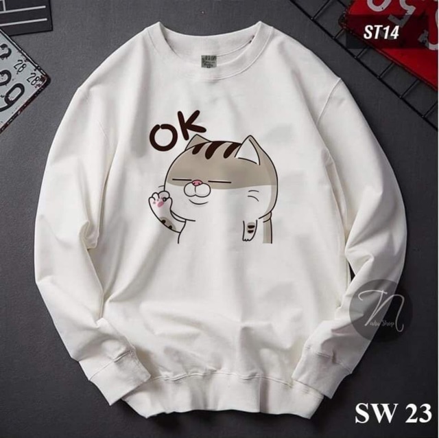 Áo sweater unisex nam nữ đều mặc đc có bigsize hình ami