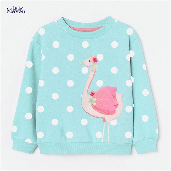 BST áo nỉ hoạ tiết động vật Little Maven/Malwee cho bé gái 2-8 tuổi - Little Maven Official Store