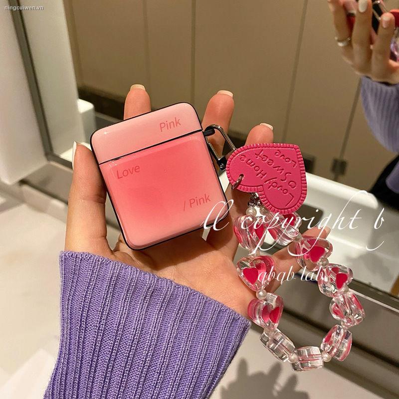 Vỏ bảo vệ hộp sạc tai nghe bluetooth không dây màu gradient hình trái tim cho AIRPODS PRO3 APPLE 2 1