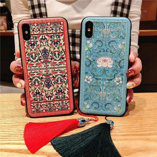 Ốp lưng mềm OPPO F9 F7 F5A59 F1S F5 A73 A79 A9 A3 A5 A83 3D Relief Flower fringed Pendant TPU Case