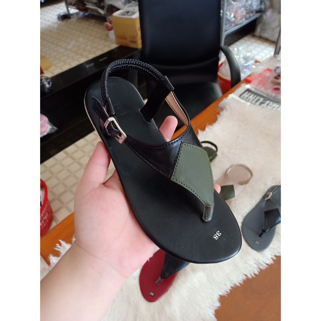 Giày sandal nữ đế bệt vá rô cơ |có size lớn đến 41