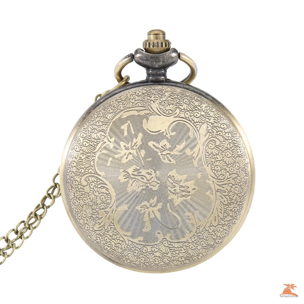 #Đồng hồ bỏ túi# Fashion Five-pointed Star Compass Dial Quartz Pocket Watch Analog Pendant Necklace Chain Clock Gifts