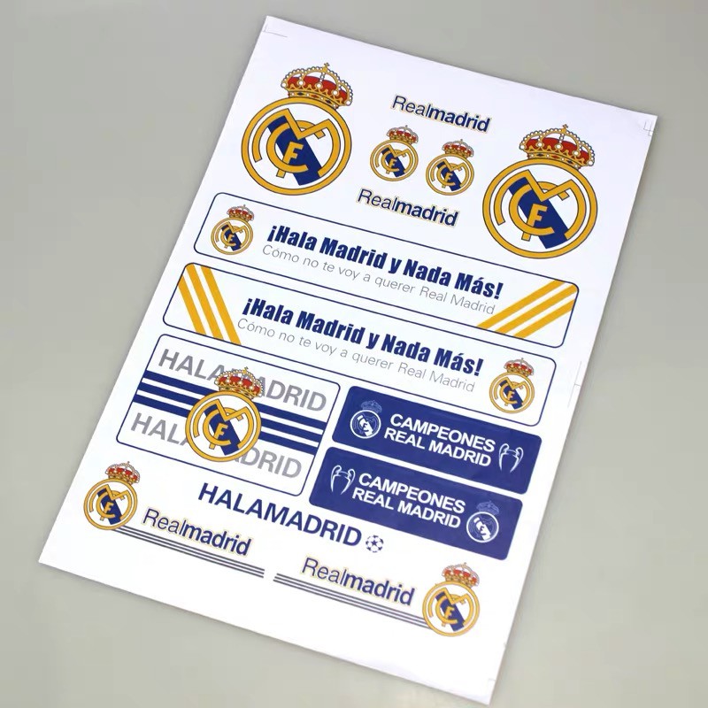 Decal dán các CLB bóng đá Arsenal, real madrid, chelsea, liverpool, barcelona, manchester united