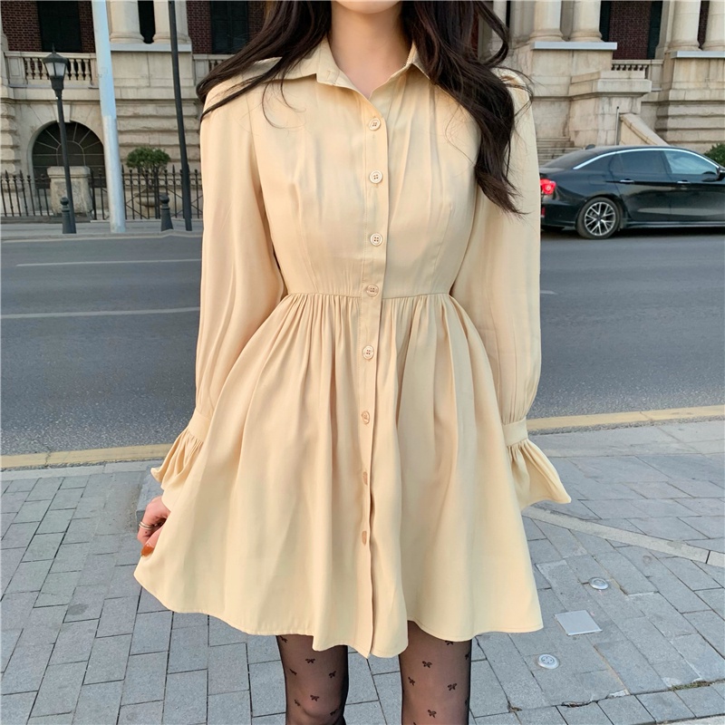 Bộ áo gile + đầm tay dài thời trang cổ điển cho nữ
