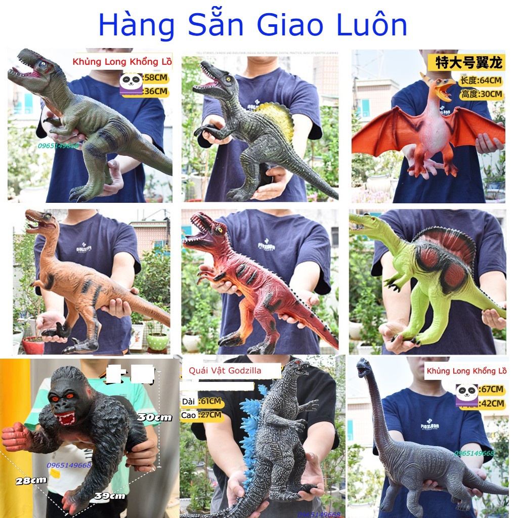 (Hàng Sẵn) Mô hình khủng long Spinosaurus bằng cao su mềm Size to nhiều mẫu