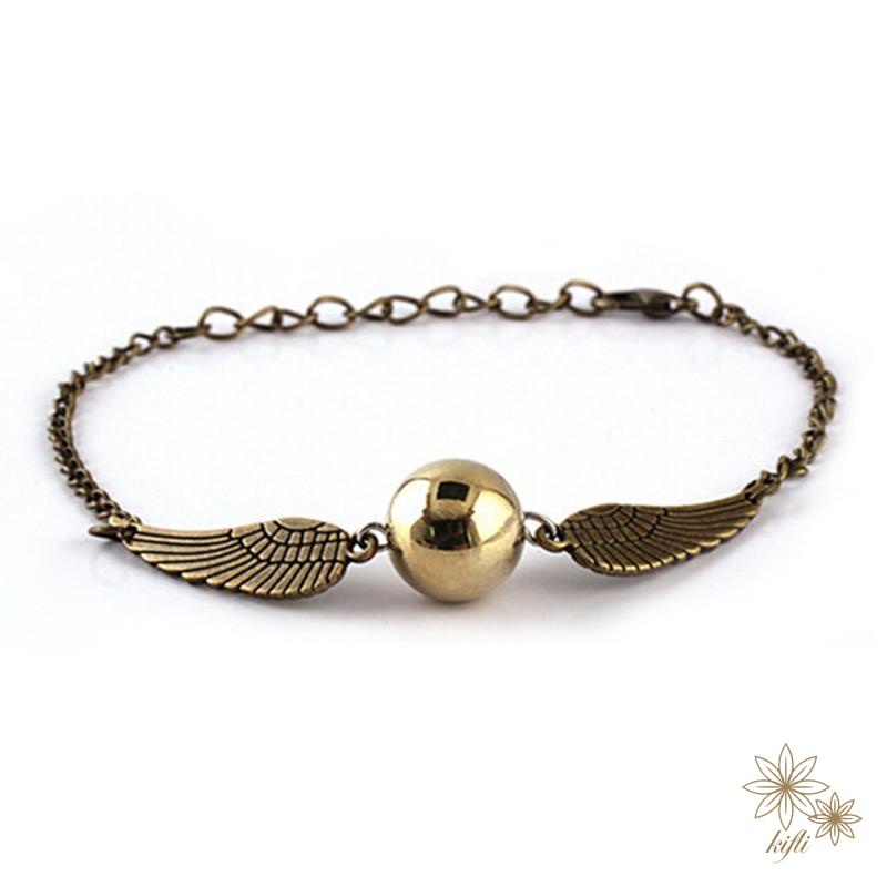 【Kifli.vn】Vòng Tay Nhiều Màu Sắc Hình Đôi Cánh Harry Potter Snitch