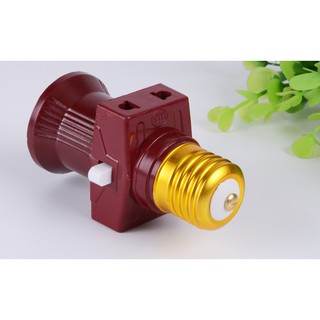 Đui đèn E27 chia ra thêm 2 ổ cắm