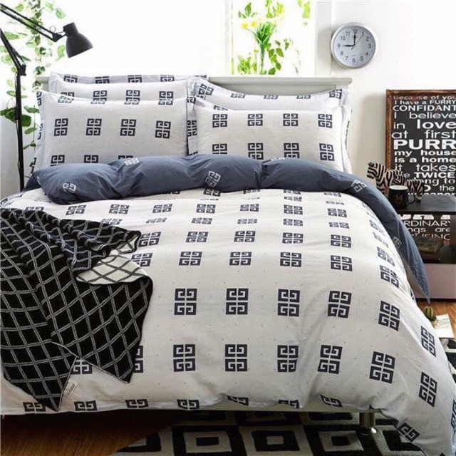 SET CHĂN GA GỐI COTTON LỤA
