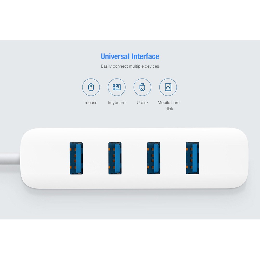 Bộ HUB chia USB Xiaomi USB3.0 Line Splitter- Bảo hành 12 tháng